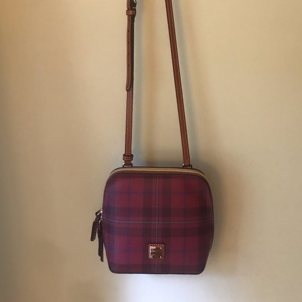 ✨PLAID LEATHER DB CROSSBODY BAG✨